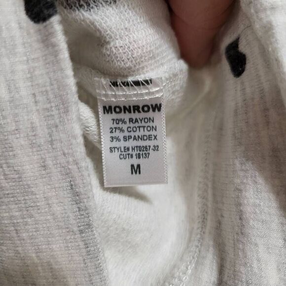 Monrow Heart Print Sweatshirt - Ash sz med - Picture 5 of 8